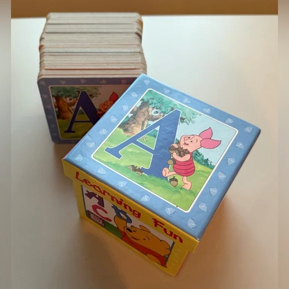 Vintage 2001 Winnie the Pooh Alphabet Learning Cards - Picture 7 of 16